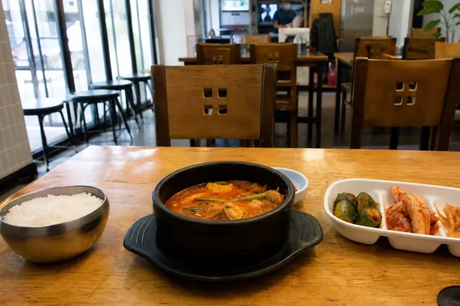 서면 지역 restaurant 방문 전 확인사항을 소개하는 사실적인 참고 이미지