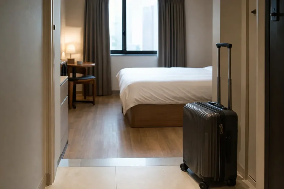 서면 지역 lodging 방문 전 확인사항을 소개하는 사실적인 참고 이미지