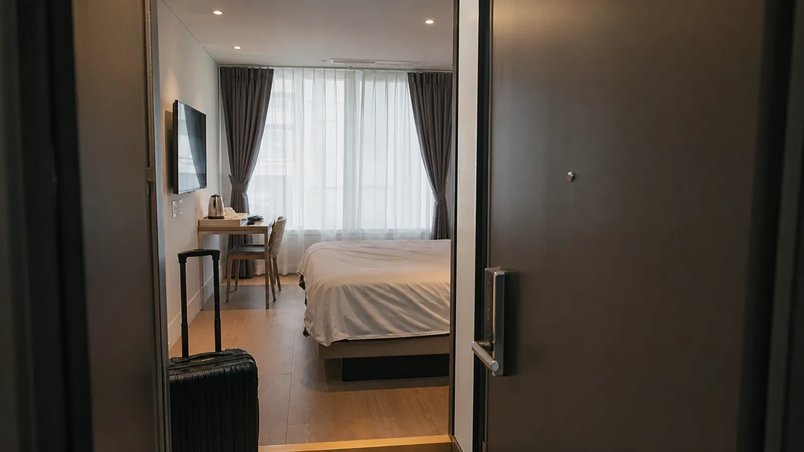 서면 지역 lodging 방문 전 확인사항을 소개하는 사실적인 참고 이미지