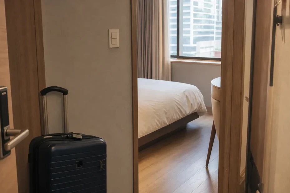 서면 지역 lodging 방문 전 확인사항을 소개하는 사실적인 참고 이미지